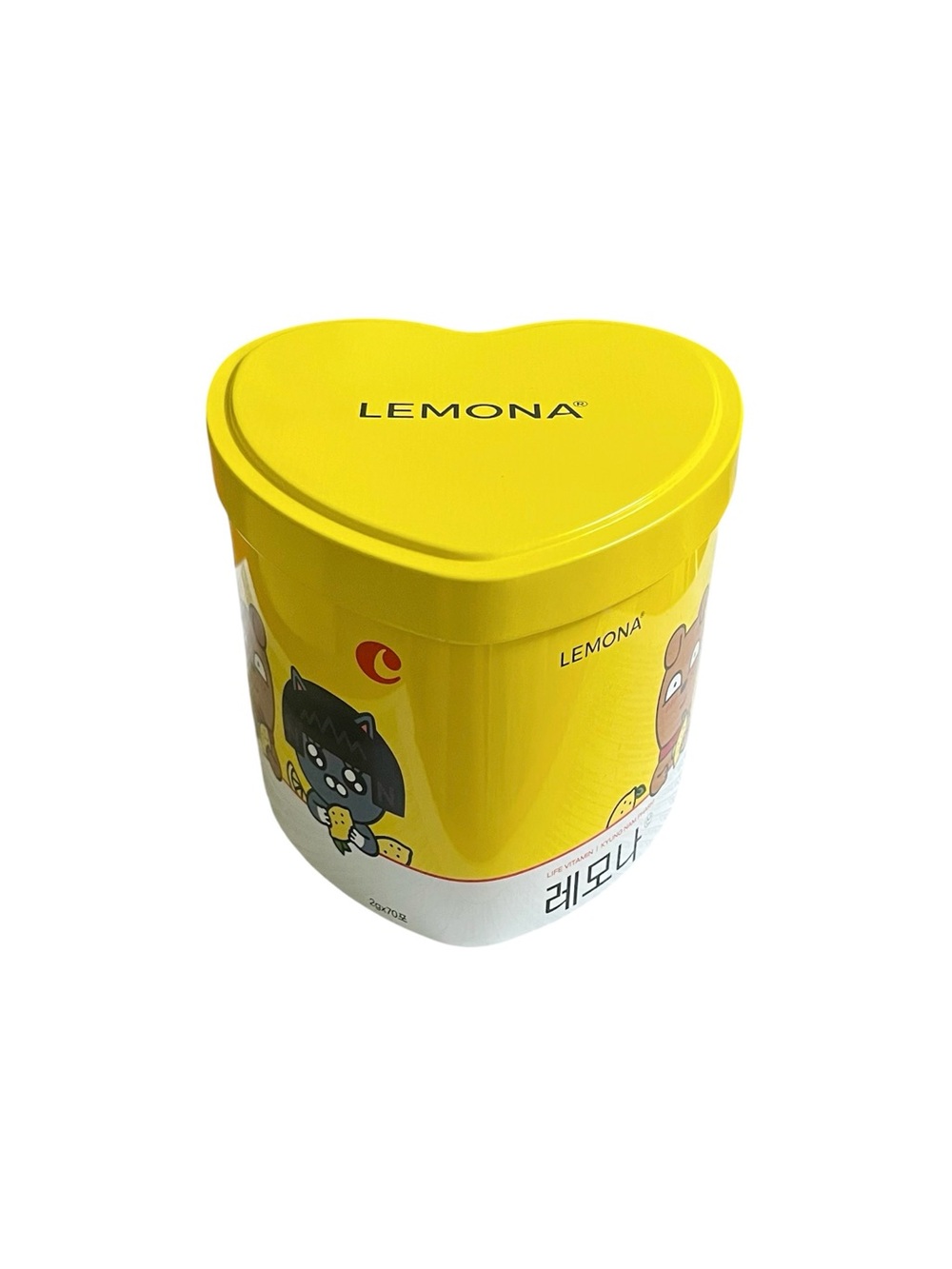 EMPTY Kakao Friends x LEMONA Collab Heart Shape Can Tin Korea Korean Collectible